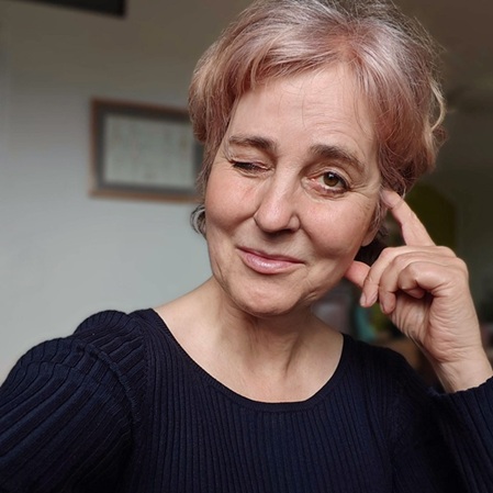 Andrea Heister Portrait, Augenzwinkern